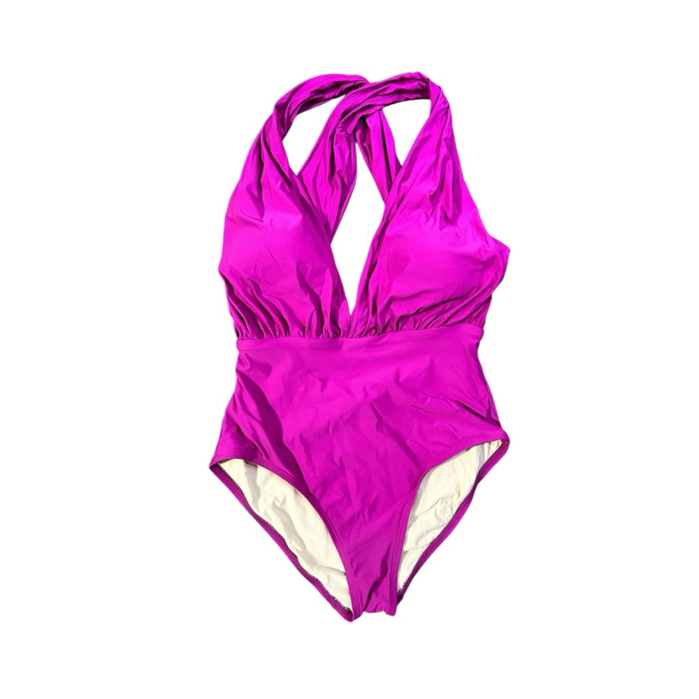 Elegant Women's Pink One-Piece Swimsuit